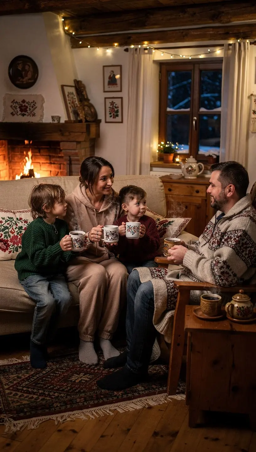 Pörkölt cikória tea gőzölgő csészében, mellette egy kanál méz.