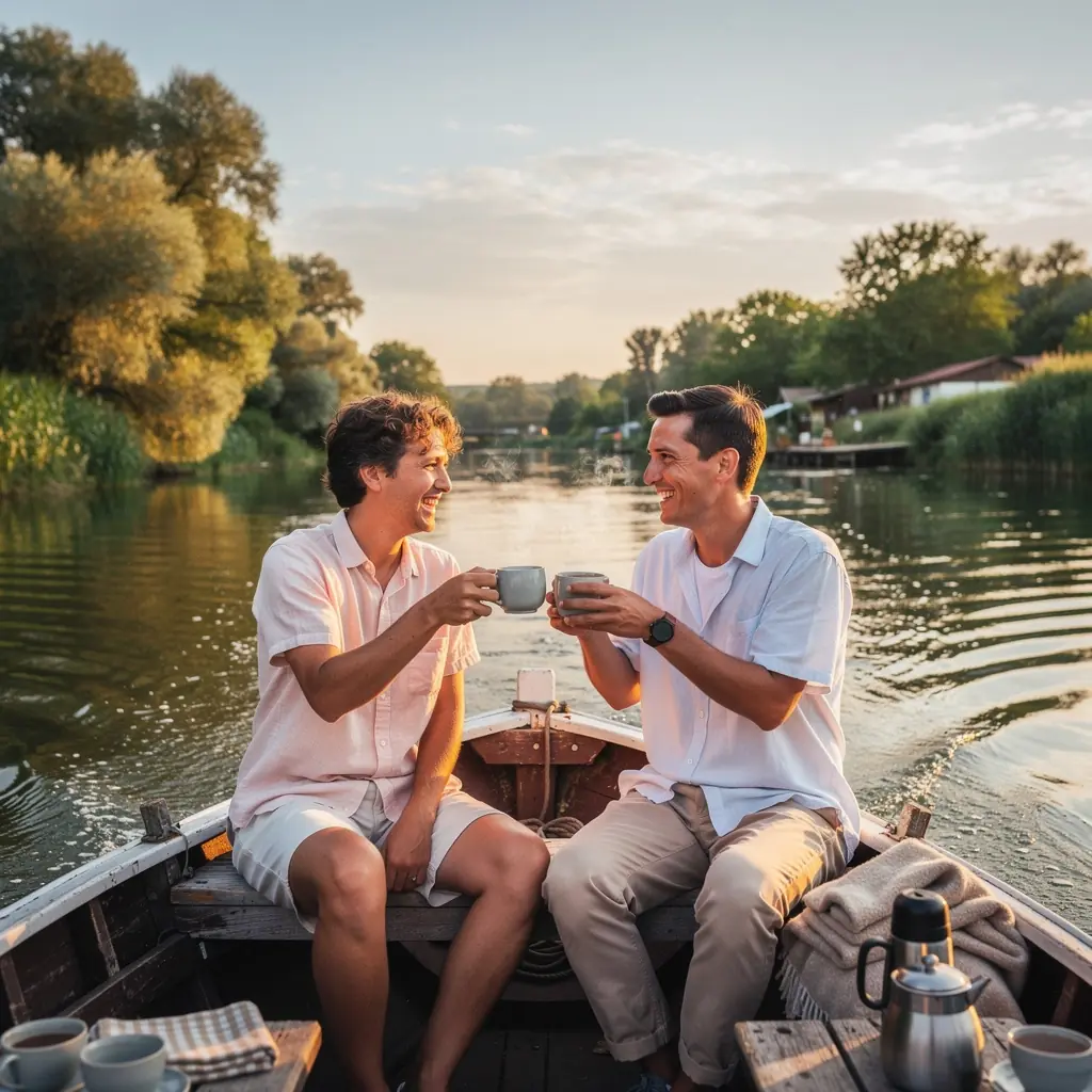 Egy csésze cikória tea, háttérben egy kávéscsésze és egy könyv.